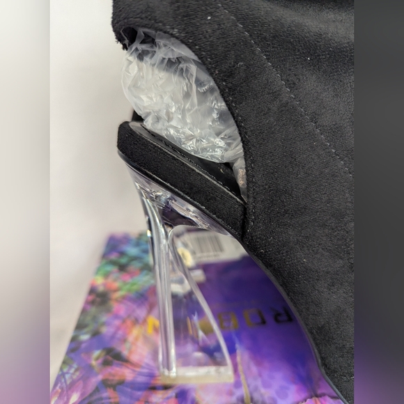 Cape Robbin Cally Round Toe Clear Block High Heels Size 8 - Picture 7 of 9